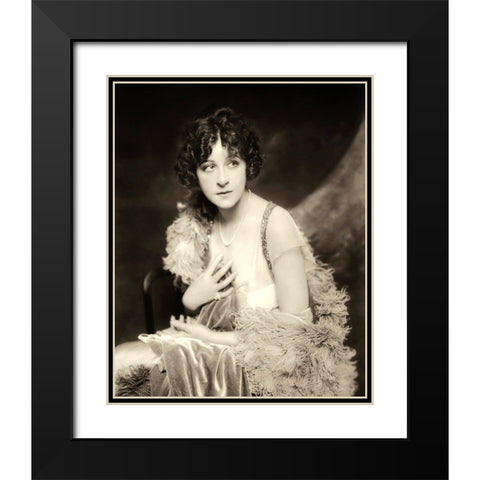 Fanny Brice-Ziegfeld Follies-1910 Black Modern Wood Framed Art Print with Double Matting by Vintage Music Archive