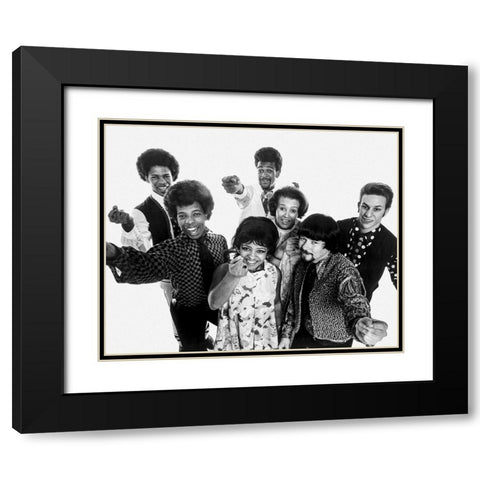 Sly and the Family Stone-1968 Black Modern Wood Framed Art Print with Double Matting by Vintage Music Archive