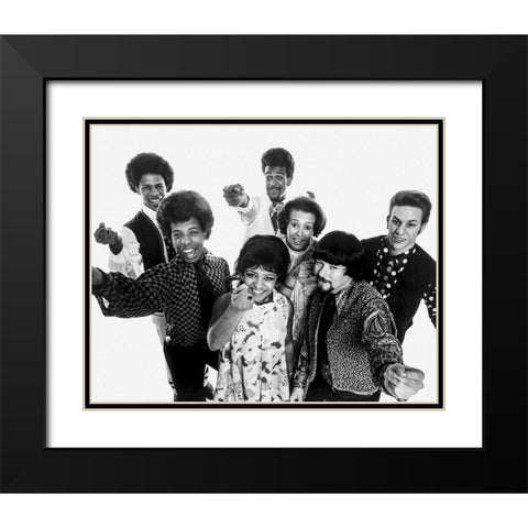 Sly and the Family Stone-1968 Black Modern Wood Framed Art Print with Double Matting by Vintage Music Archive