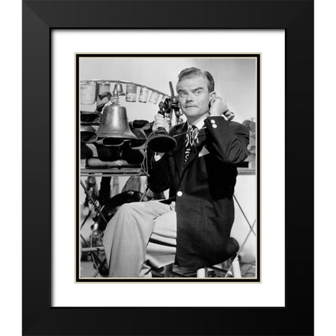 Spike Jones-1948 Black Modern Wood Framed Art Print with Double Matting by Vintage Music Archive