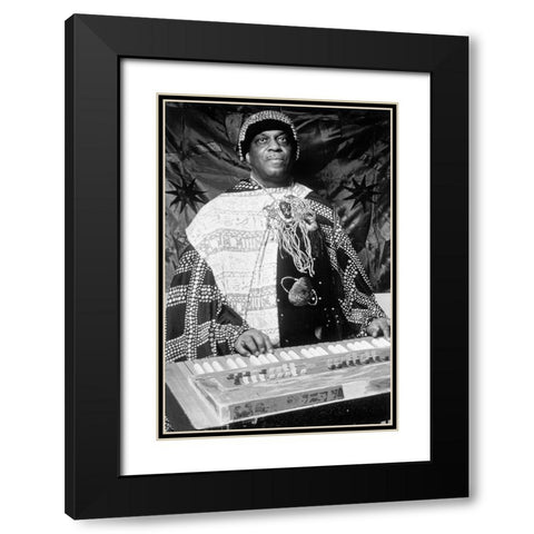 Sun Ra-1973 Black Modern Wood Framed Art Print with Double Matting by Vintage Music Archive