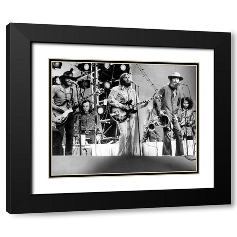 The Beach Boys-1971 Black Modern Wood Framed Art Print with Double Matting by Vintage Music Archive