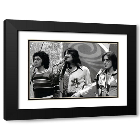 Three Dog Night-1975 Black Modern Wood Framed Art Print with Double Matting by Vintage Music Archive