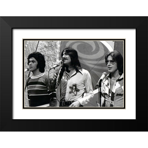 Three Dog Night-1975 Black Modern Wood Framed Art Print with Double Matting by Vintage Music Archive