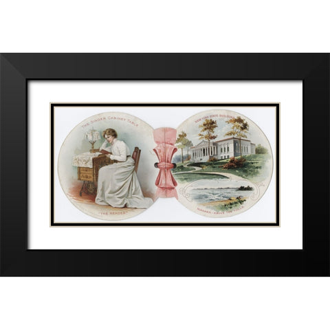 Singer ad 5 Black Modern Wood Framed Art Print with Double Matting by Worlds Fair Posters