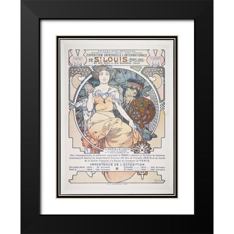 St Louis-1904 Black Modern Wood Framed Art Print with Double Matting by Worlds Fair Posters