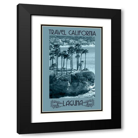 Vintage Style Travel Poster Black Modern Wood Framed Art Print with Double Matting by Vintage Travel Posters
