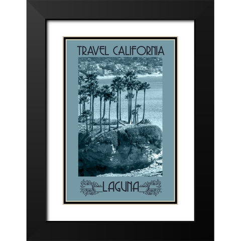 Vintage Style Travel Poster Black Modern Wood Framed Art Print with Double Matting by Vintage Travel Posters