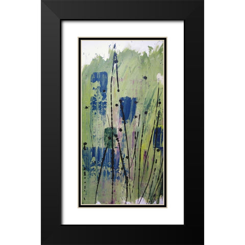 Blueberry Black Modern Wood Framed Art Print with Double Matting by Clement, Diane