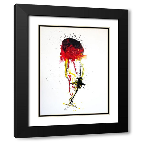 Mind Bomb Black Modern Wood Framed Art Print with Double Matting by Clement, Diane
