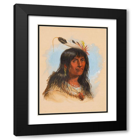 Big Bowl, a Crow Chief Black Modern Wood Framed Art Print with Double Matting by Miller, Alfred Jacob
