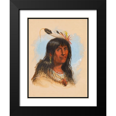 Big Bowl, a Crow Chief Black Modern Wood Framed Art Print with Double Matting by Miller, Alfred Jacob