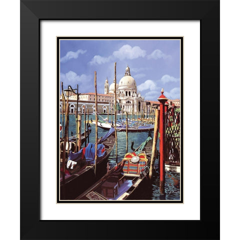 Chiesa Della Salute Black Modern Wood Framed Art Print with Double Matting by Borelli, Guido