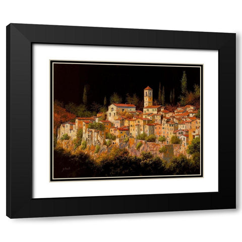 Notte Senza Luna Black Modern Wood Framed Art Print with Double Matting by Borelli, Guido