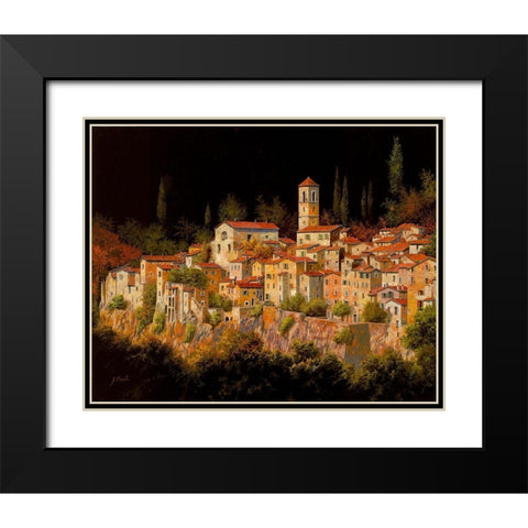 Notte Senza Luna Black Modern Wood Framed Art Print with Double Matting by Borelli, Guido