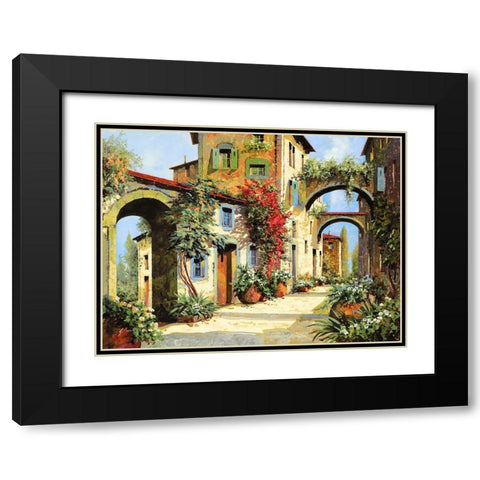 Archi Sulla Via Black Modern Wood Framed Art Print with Double Matting by Borelli, Guido