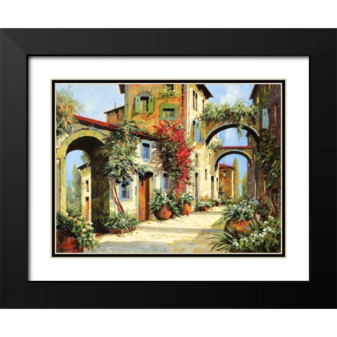Archi Sulla Via Black Modern Wood Framed Art Print with Double Matting by Borelli, Guido
