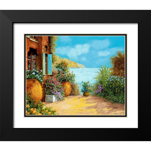 Otri sulla Terrazza Black Modern Wood Framed Art Print with Double Matting by Borelli, Guido