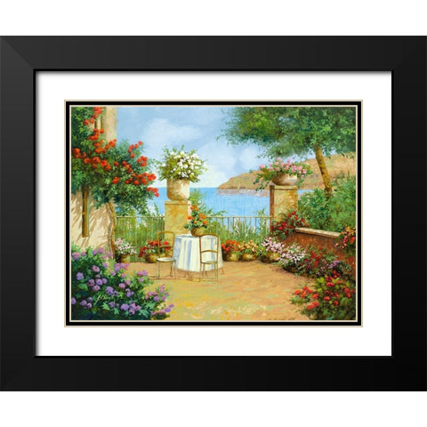 il Tavolo sulla Terrazza Black Modern Wood Framed Art Print with Double Matting by Borelli, Guido