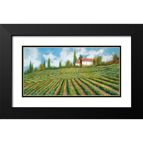 Le Vigne Di Collina Black Modern Wood Framed Art Print with Double Matting by Borelli, Guido