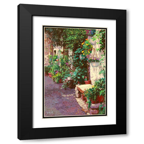 La Panca di Pietra Uno Black Modern Wood Framed Art Print with Double Matting by Borelli, Guido