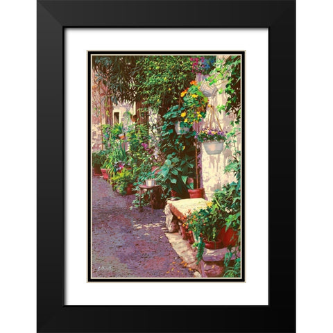 La Panca di Pietra Uno Black Modern Wood Framed Art Print with Double Matting by Borelli, Guido