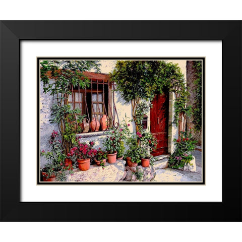 i Vasi Dietro La Grata Black Modern Wood Framed Art Print with Double Matting by Borelli, Guido
