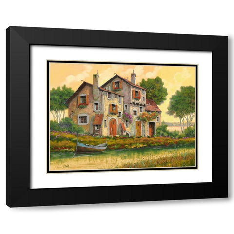 Giallogiallo Black Modern Wood Framed Art Print with Double Matting by Borelli, Guido