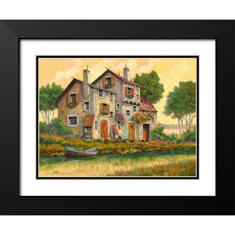 Giallogiallo Black Modern Wood Framed Art Print with Double Matting by Borelli, Guido