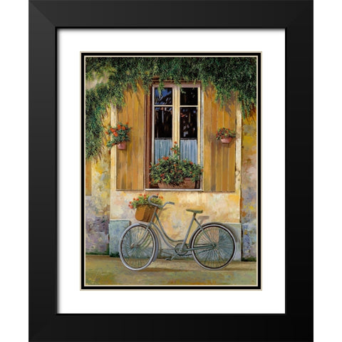 la bici Black Modern Wood Framed Art Print with Double Matting by Borelli, Guido