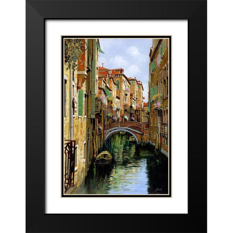 I ponti di venezia Black Modern Wood Framed Art Print with Double Matting by Borelli, Guido