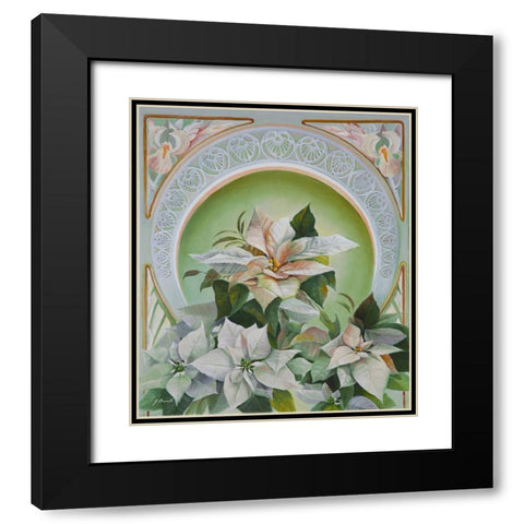 La Stella di Natale Black Modern Wood Framed Art Print with Double Matting by Borelli, Guido