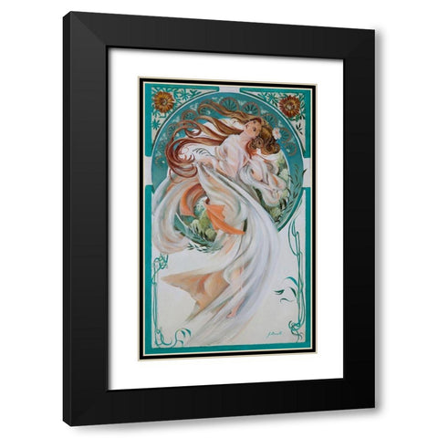 Tondo e la Donna Black Modern Wood Framed Art Print with Double Matting by Borelli, Guido