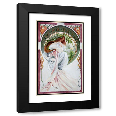 Donna Liberty Black Modern Wood Framed Art Print with Double Matting by Borelli, Guido