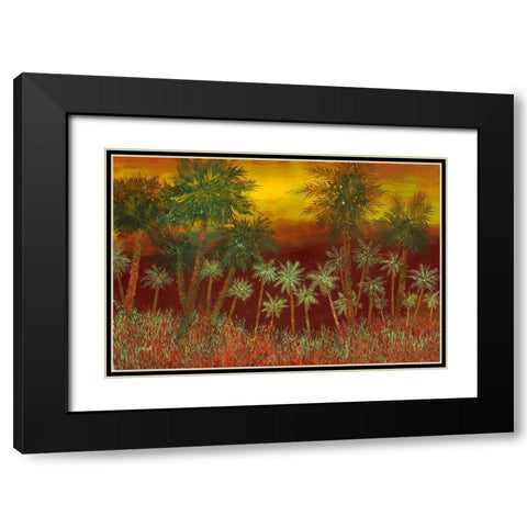 La Jungla Rossa Black Modern Wood Framed Art Print with Double Matting by Borelli, Guido