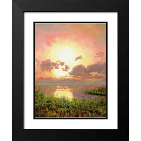 Alba Nella Palude Black Modern Wood Framed Art Print with Double Matting by Borelli, Guido