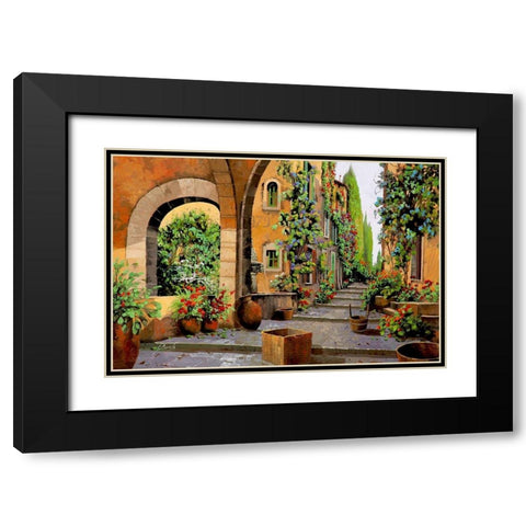 Arco e Arcata Black Modern Wood Framed Art Print with Double Matting by Borelli, Guido