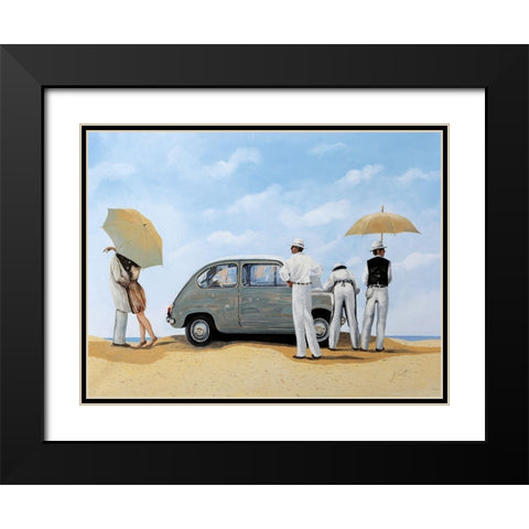 The 600 Black Modern Wood Framed Art Print with Double Matting by Borelli, Guido