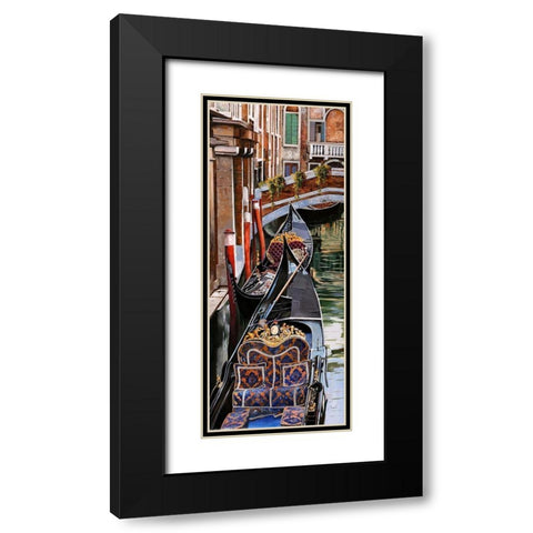 Gondola Colorata Black Modern Wood Framed Art Print with Double Matting by Borelli, Guido