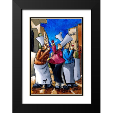 The Break Black Modern Wood Framed Art Print with Double Matting by West, Ronald