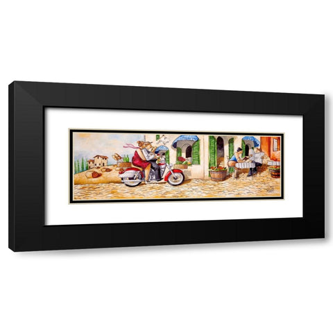 Day Off Black Modern Wood Framed Art Print with Double Matting by West, Ronald