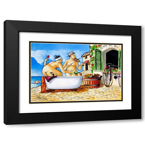 I Wish Black Modern Wood Framed Art Print with Double Matting by West, Ronald