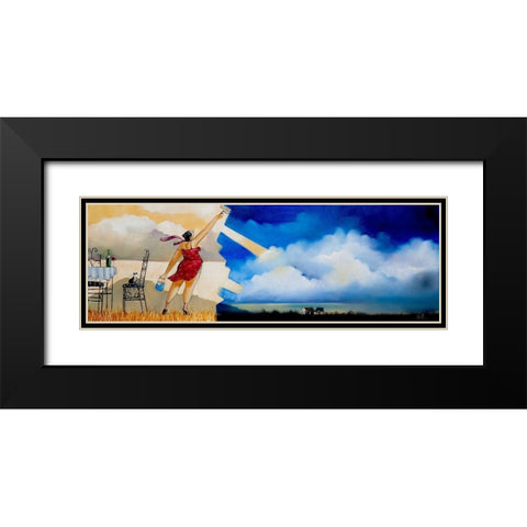 New Beginnings Black Modern Wood Framed Art Print with Double Matting by West, Ronald