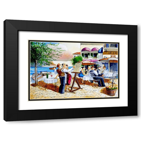 The Artist Black Modern Wood Framed Art Print with Double Matting by West, Ronald