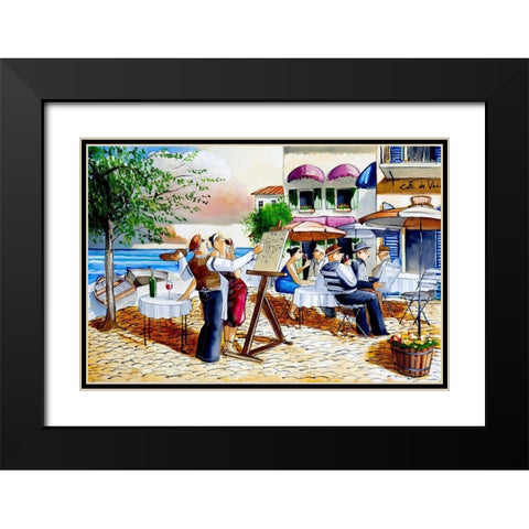 The Artist Black Modern Wood Framed Art Print with Double Matting by West, Ronald