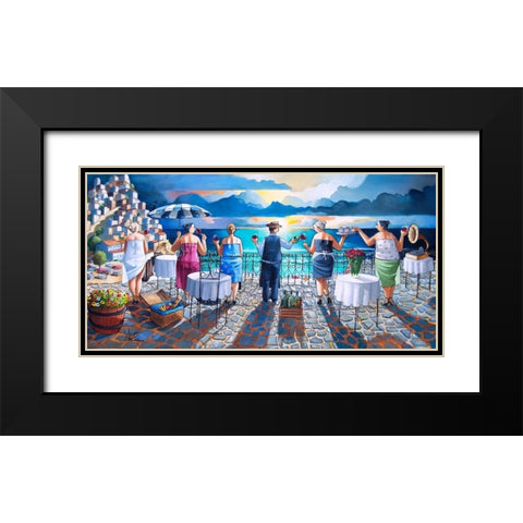 After the Shift Black Modern Wood Framed Art Print with Double Matting by West, Ronald