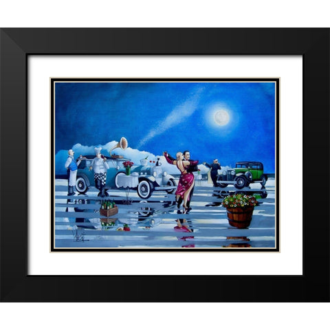 Date Night IV Black Modern Wood Framed Art Print with Double Matting by West, Ronald