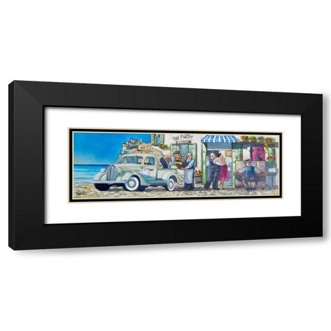 Cafe Piatto Black Modern Wood Framed Art Print with Double Matting by West, Ronald