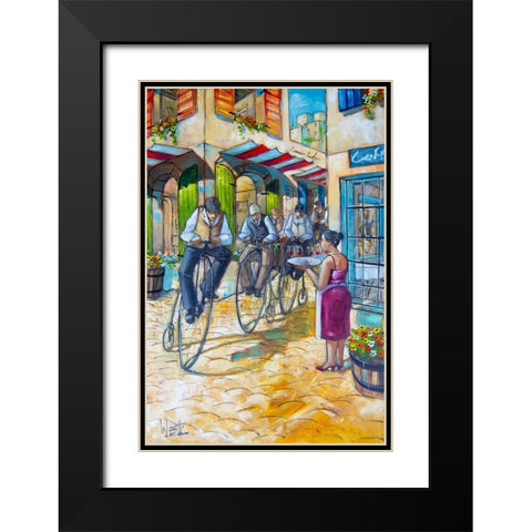 Tour de France II Black Modern Wood Framed Art Print with Double Matting by West, Ronald