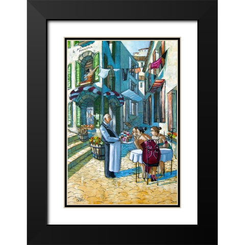 There Goes the Diet Black Modern Wood Framed Art Print with Double Matting by West, Ronald